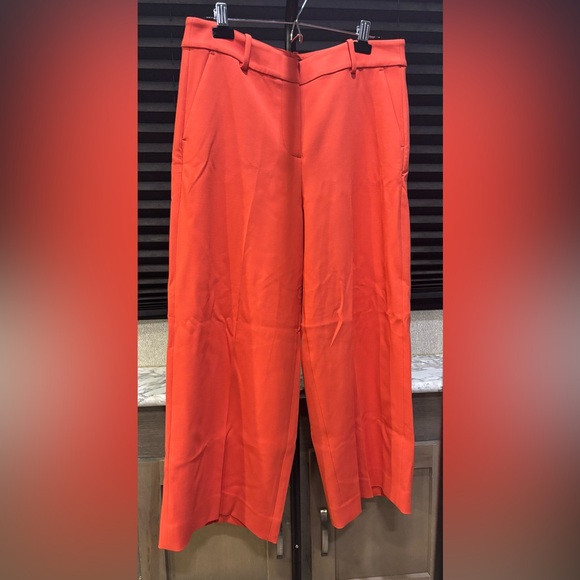 J. Crew High-rise Peyton Orange wide-leg pant in four-season stretch WN 12 NWT - Picture 3 of 7